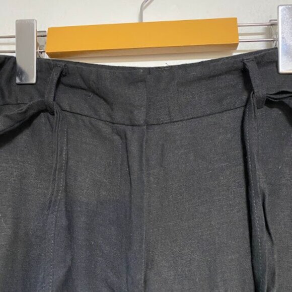 Zac & Rachel Women's Black Linen Blend Wide Leg Pants Size 12 - Picture 4 of 10